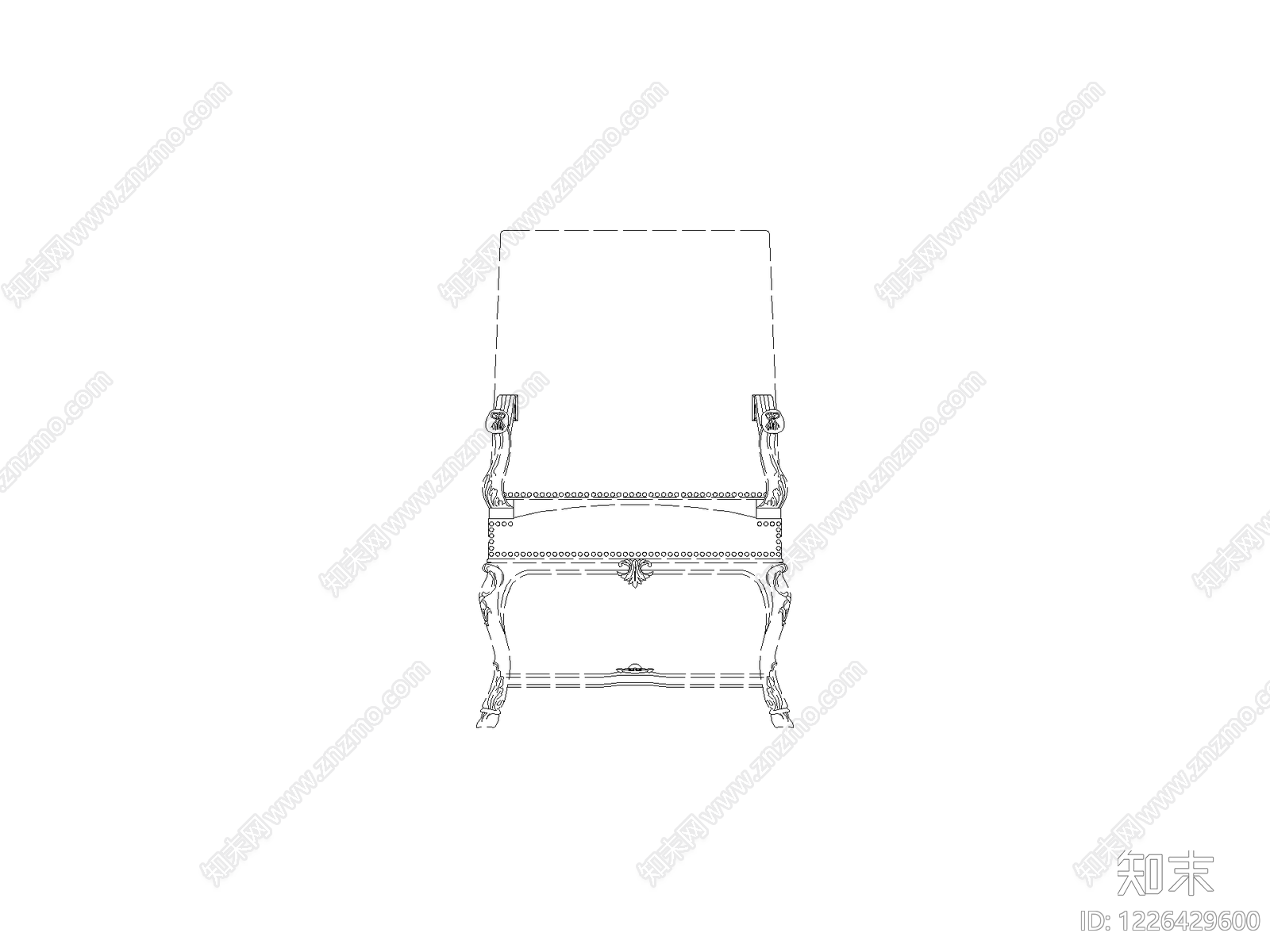 椅子cad施工图下载【ID:1226429600】