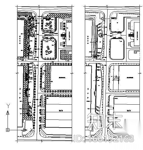 某工业园绿化设计施工图cad施工图下载【ID:166192163】