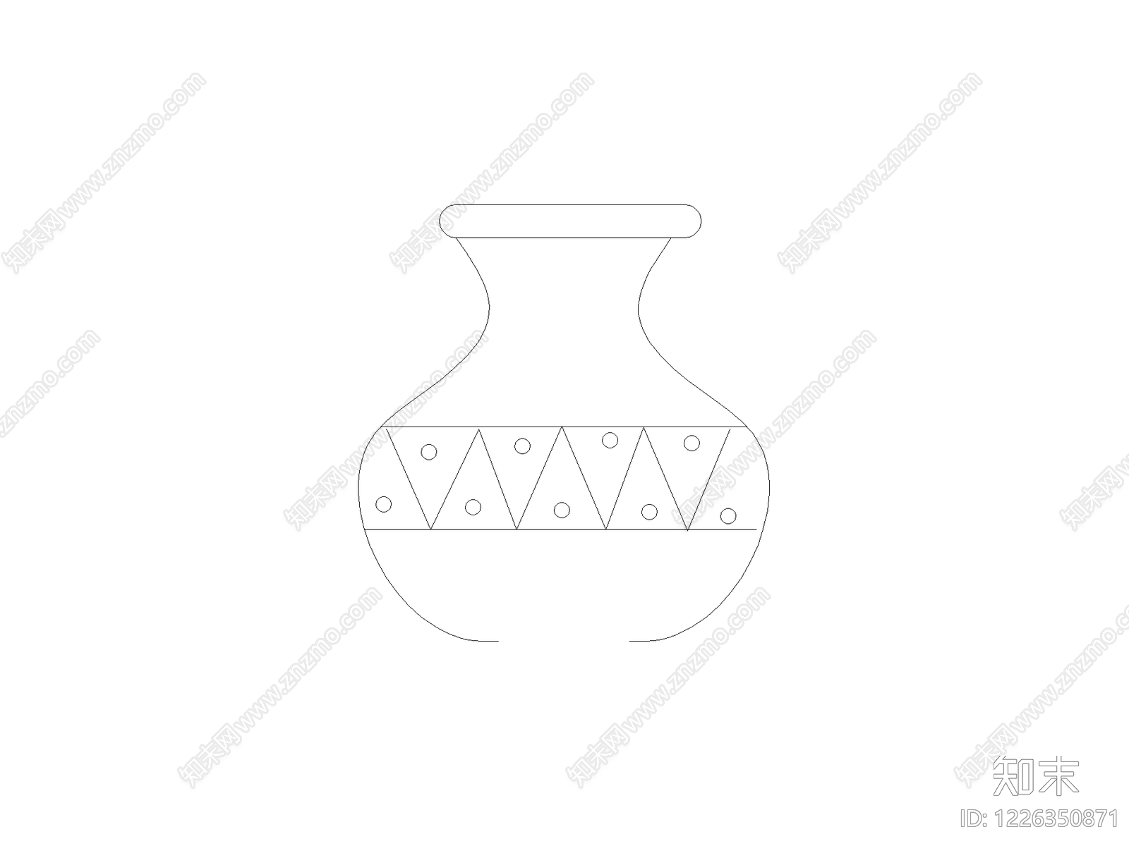 现代摆件CAD图纸