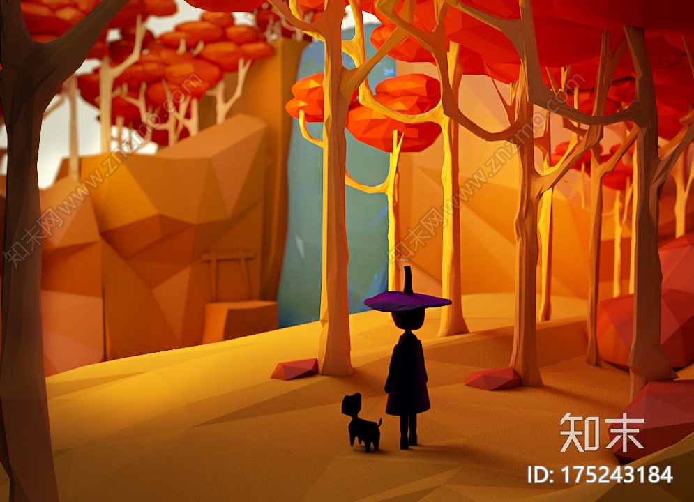 秋天场景CG模型下载【ID:175243184】