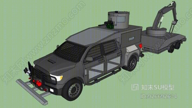 反僵尸卡车-丰田苔原2SU模型下载【ID:926692634】