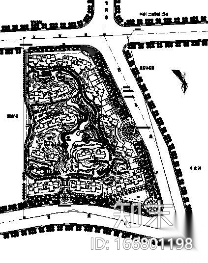 上海某大型小区规划总图cad施工图下载【ID:166801198】