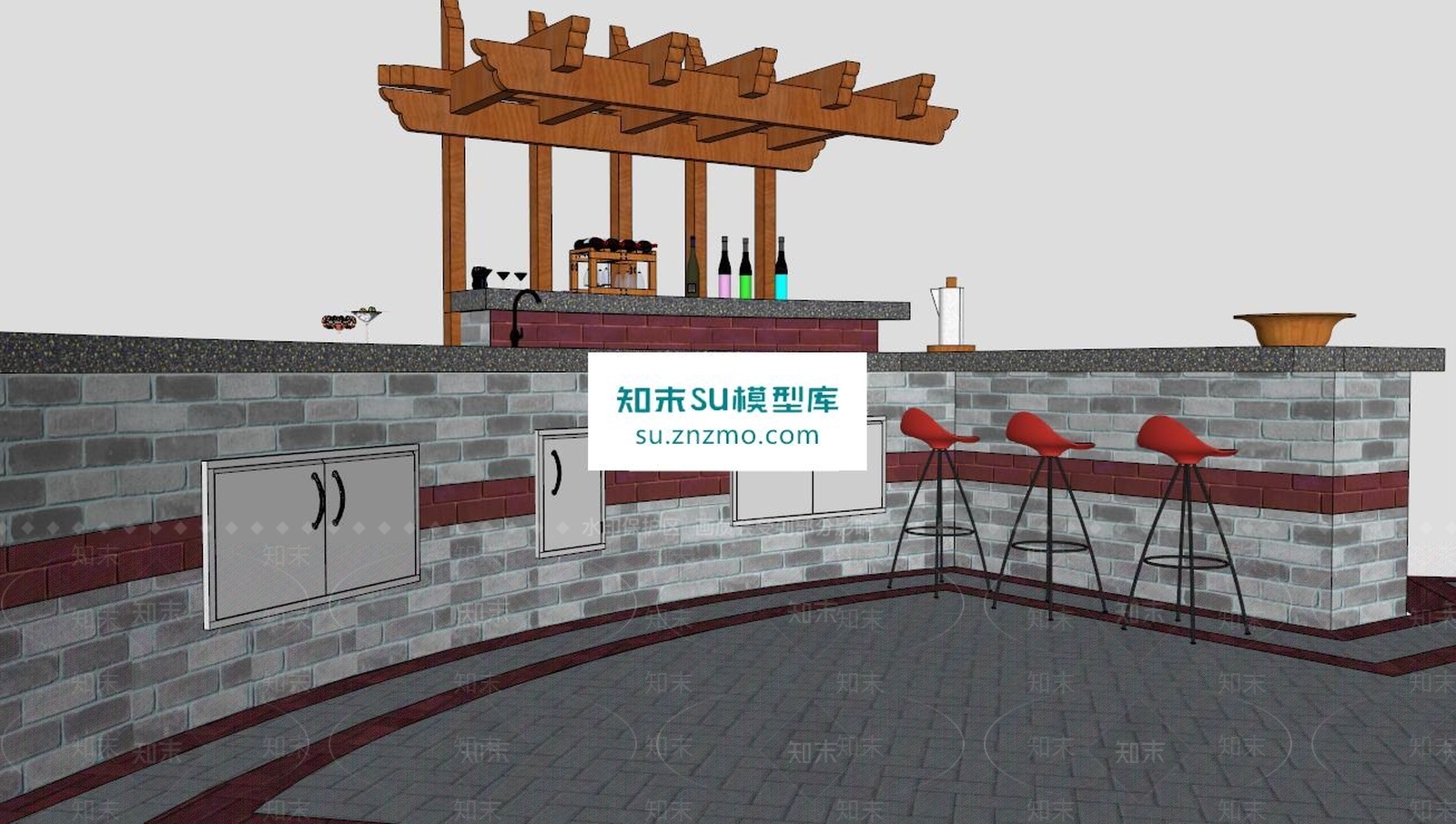 室外座椅SU模型下载【ID:170082118】