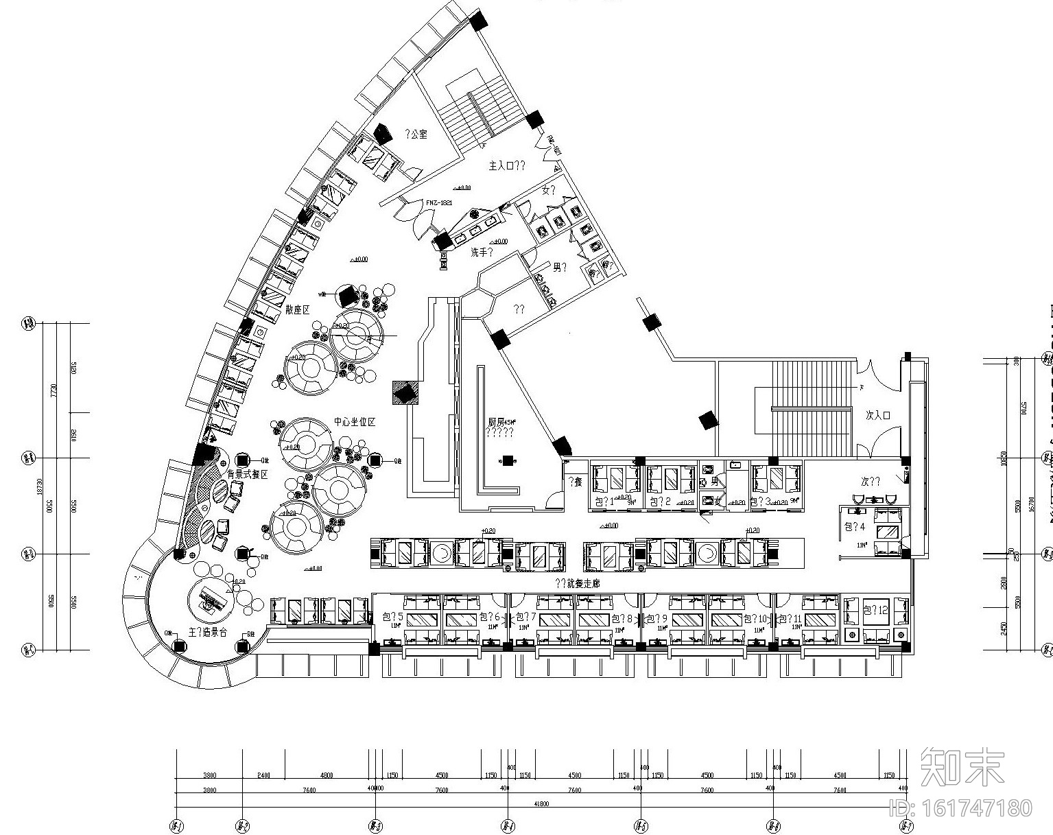 [福建]上岛西餐厅混搭风格装修设计施工图（含效果图）施工图下载【ID:161747180】