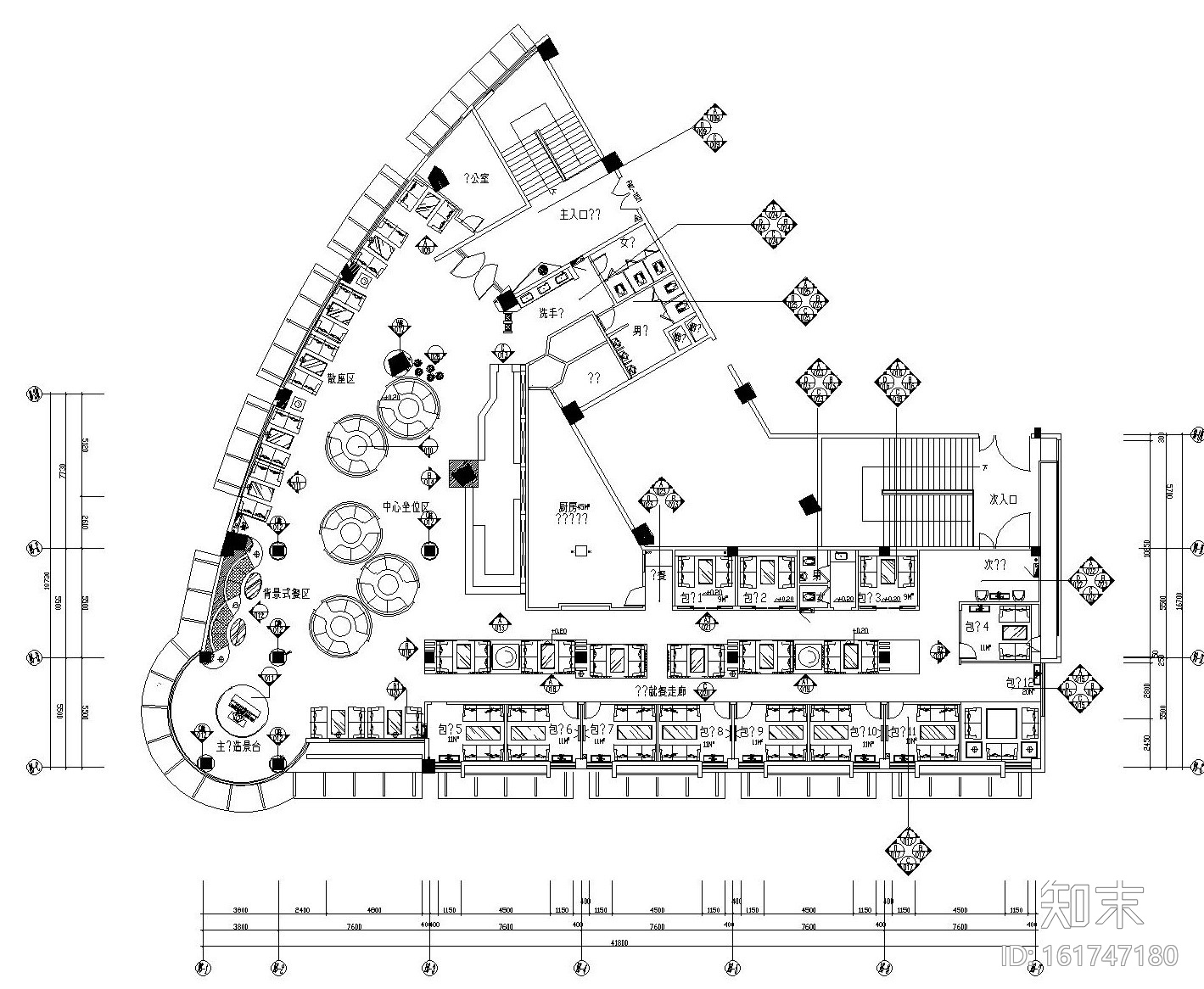 [福建]上岛西餐厅混搭风格装修设计施工图（含效果图）施工图下载【ID:161747180】