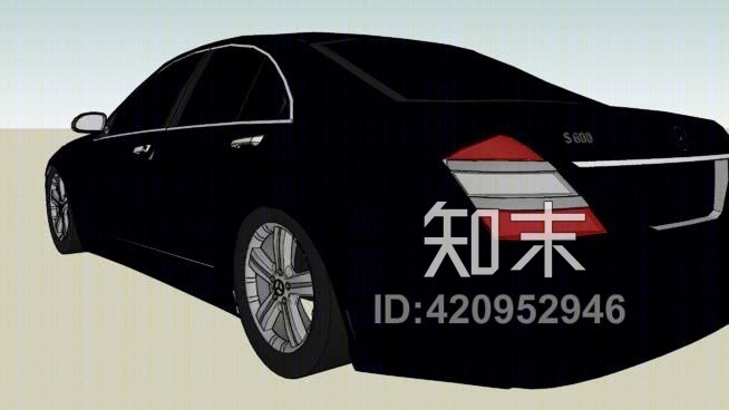 梅赛德斯-奔驰S600执行SU模型下载【ID:420952946】