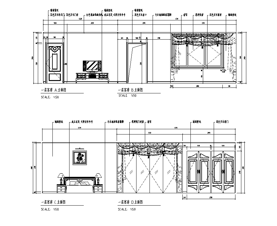 [上海]某三层别墅装修设计施工图（含效果图）cad施工图下载【ID:161689128】