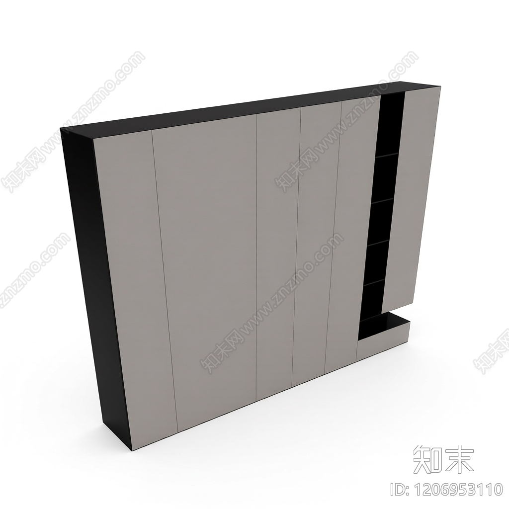 黑色柜体组合3D模型下载【ID:1206953110】