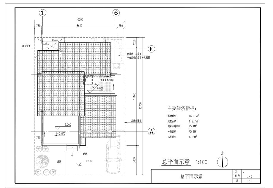 复式风格别墅建筑设计cad施工图下载【ID:165605167】