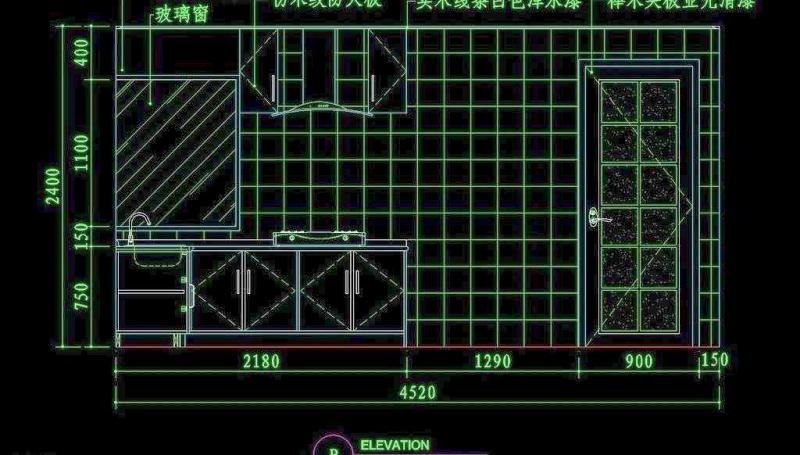 cad设计之厨房图片cad施工图下载【ID:149729115】