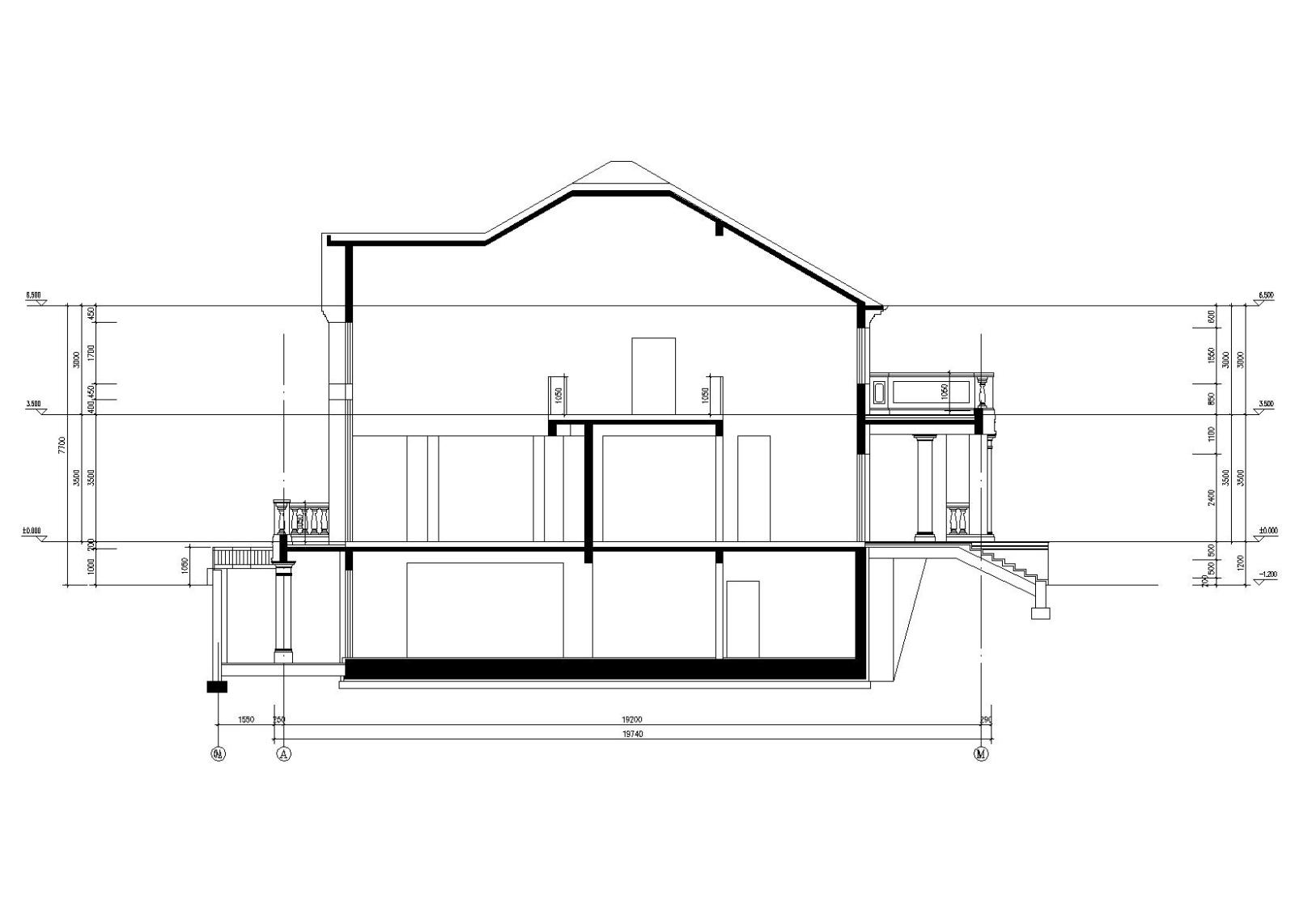 [北京]欧陆风格独栋别墅建筑施工图cad施工图下载【ID:149889136】