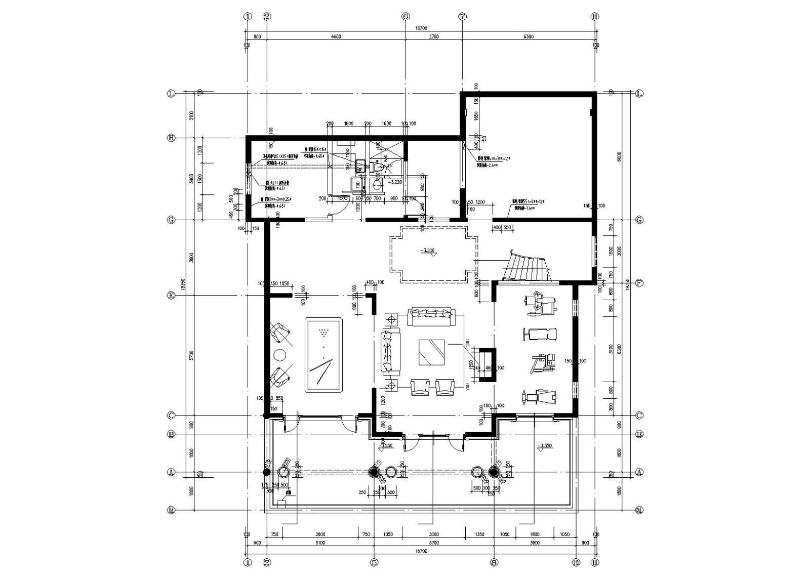 [北京]欧陆风格独栋别墅建筑施工图cad施工图下载【ID:149889136】