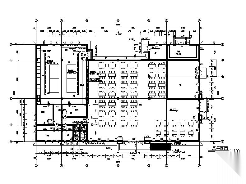 [宁夏]三层县级小学教学楼建筑施工图（含效果图及计算书...施工图下载【ID:168309123】