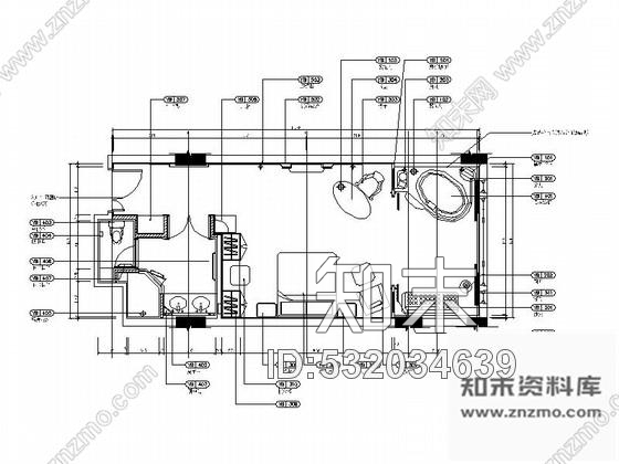 施工图深圳品牌酒店客房样板间装修竣工图施工图下载【ID:532034639】
