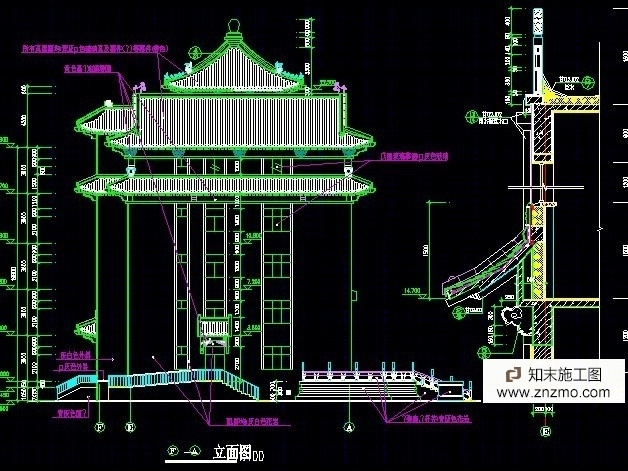 仿古办公楼施工图施工图下载【ID:66948494】