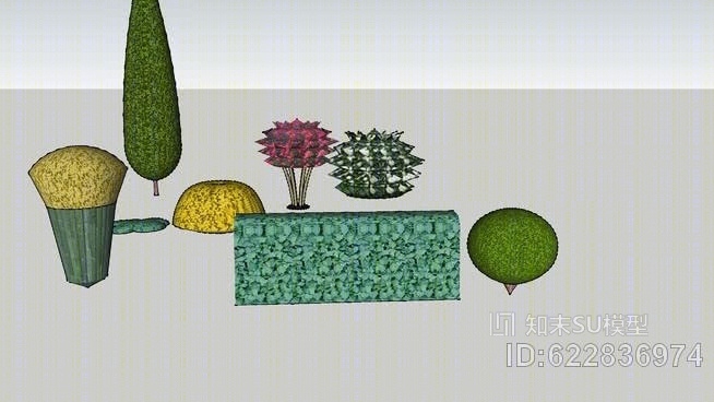 园林植物SU模型下载【ID:622836974】