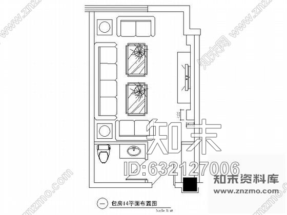 施工图某欧式娱乐会所包房14装修图cad施工图下载【ID:632127006】