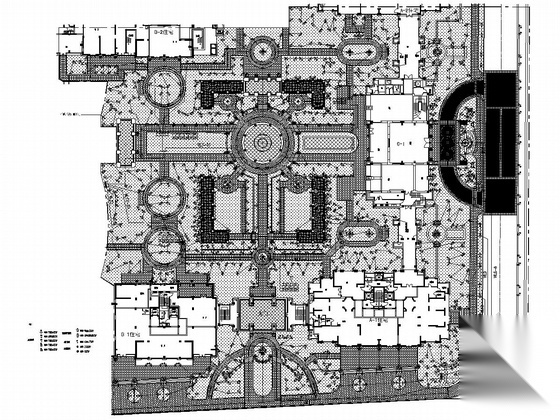 [北京]现代花园住宅样板区景观施工图（一)硬景设计施工图下载【ID:161089188】