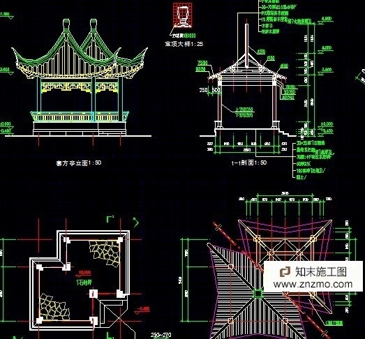 古建亭子施工图集施工图下载【ID:36947868】