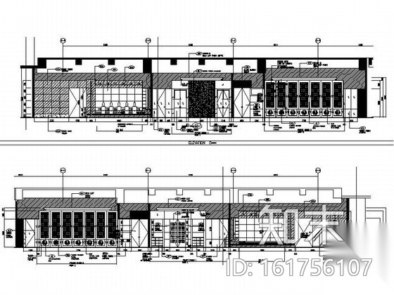 [北京]酒店风味中餐厅室内装修施工图cad施工图下载【ID:161756107】