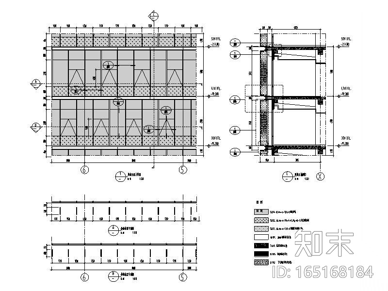研发科技园幕墙施工图_玻璃幕墙/金属幕墙cad施工图下载【ID:165168184】
