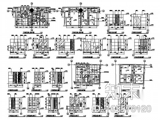 [上海]铁路主站高级现代风格贵宾室室内装修施工图cad施工图下载【ID:165570120】