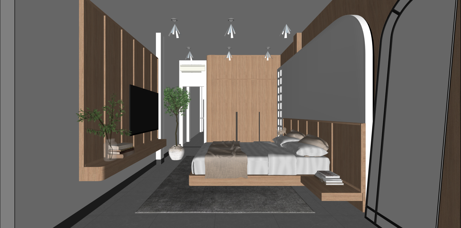 日式家居卧室SU模型下载【ID:1216012884】