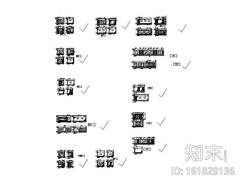[西安]某办公室装修施工图cad施工图下载【ID:161829136】