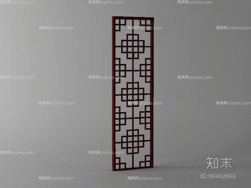 传统中式原木色木艺镂空屏风3D模型下载【ID:90402066】