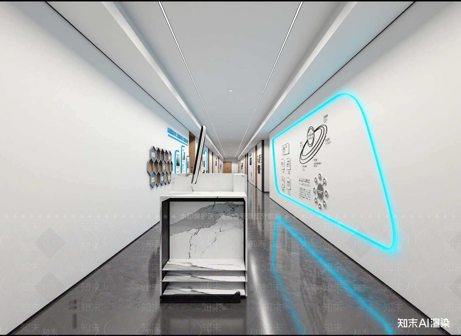 现代科技展厅3D模型下载【ID:1214663561】