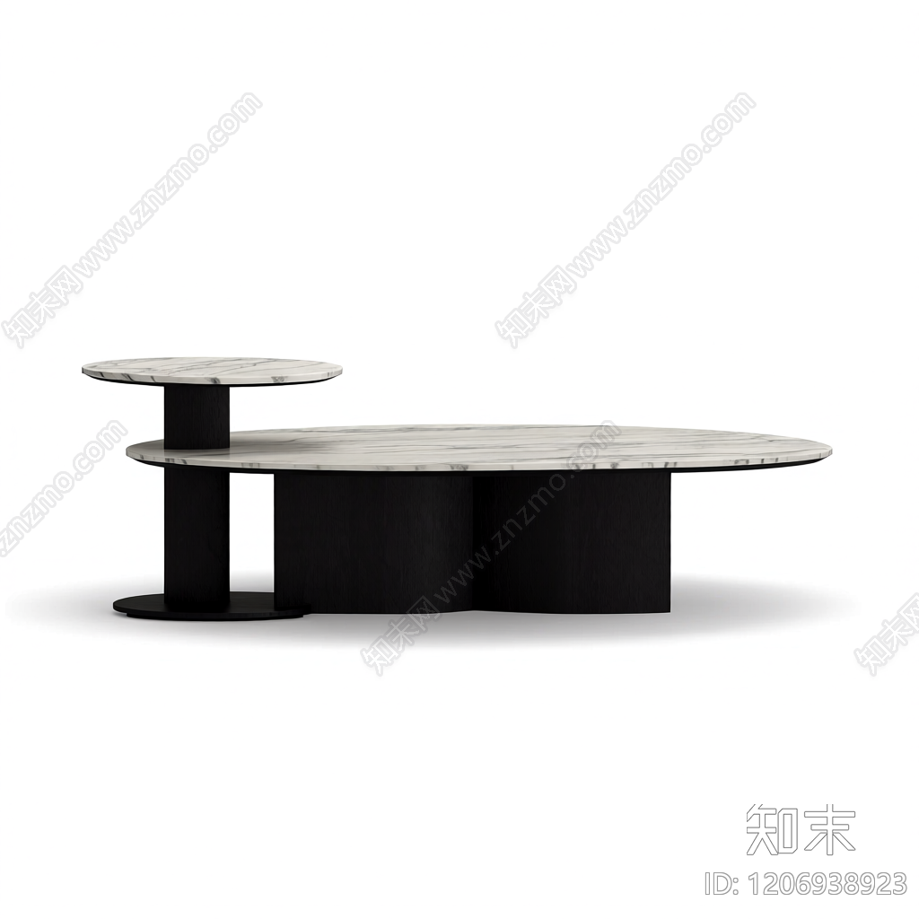 大理石茶几组合3D模型下载【ID:1206938923】