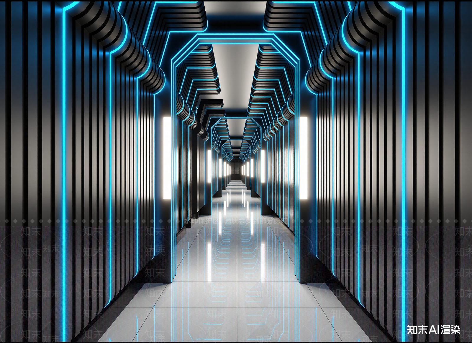 现代走廊3D模型下载【ID:1214663579】