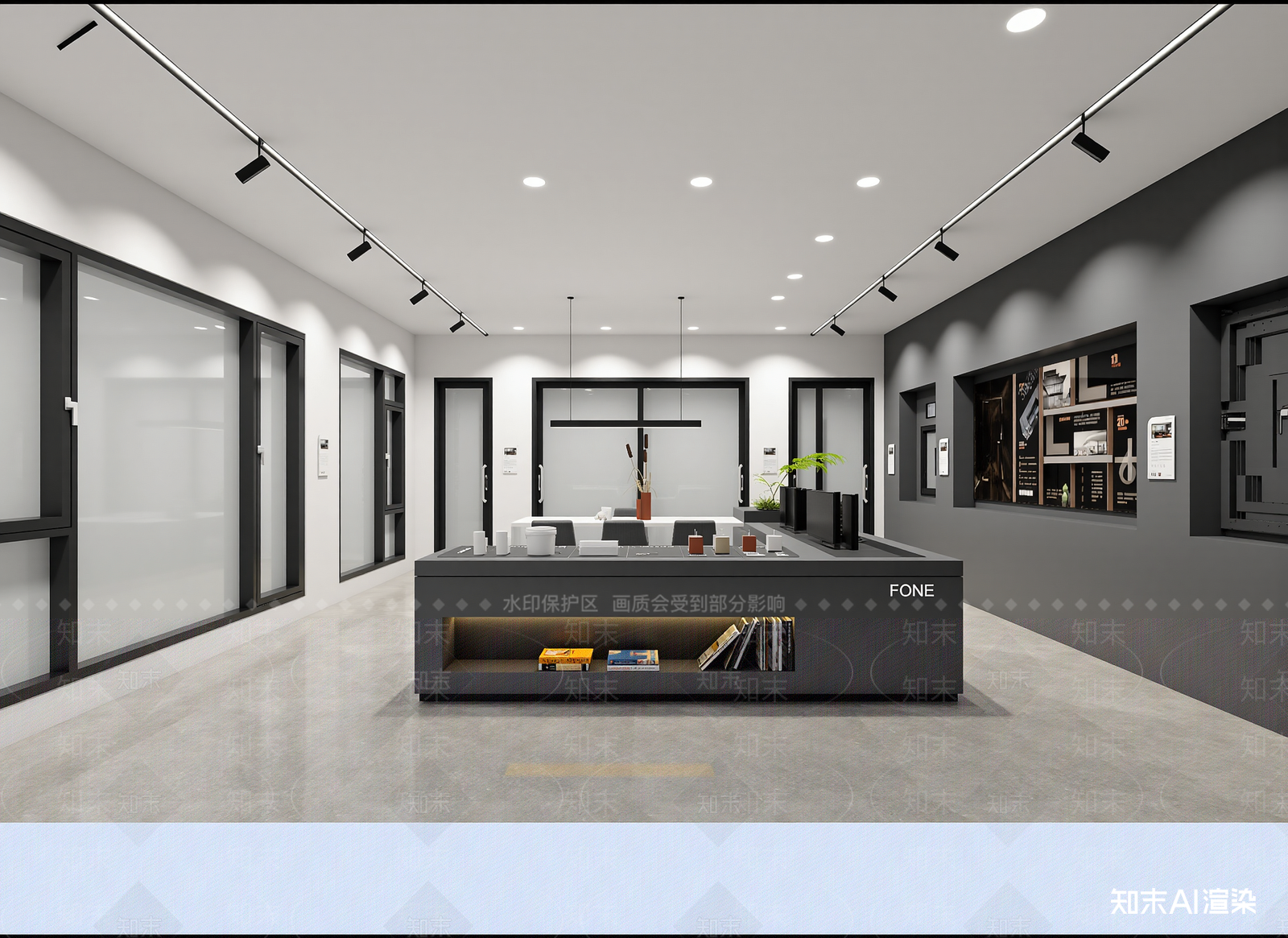 现代门窗展厅3D模型下载【ID:1214798867】