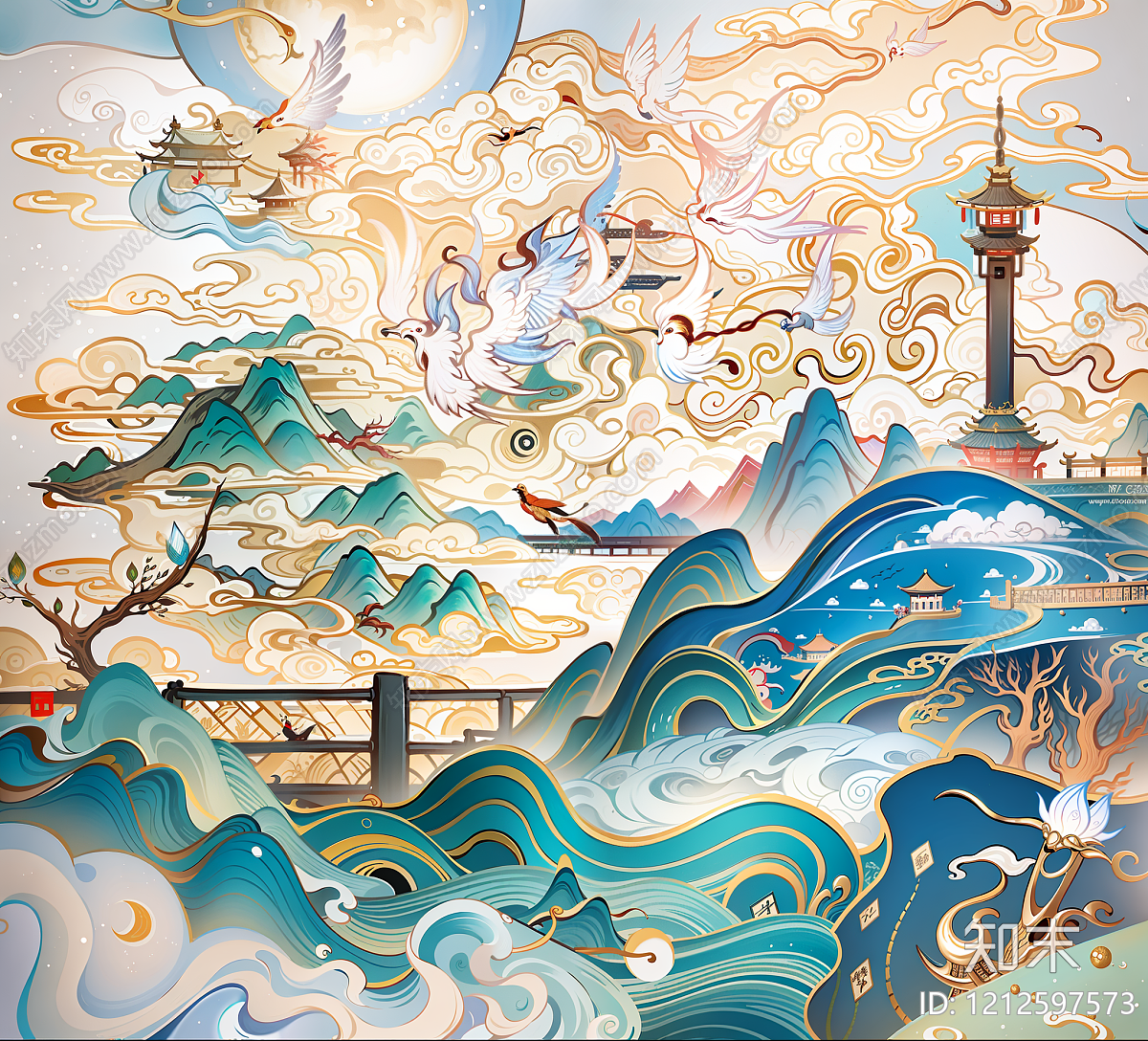 山水贴图下载【ID:1212597573】