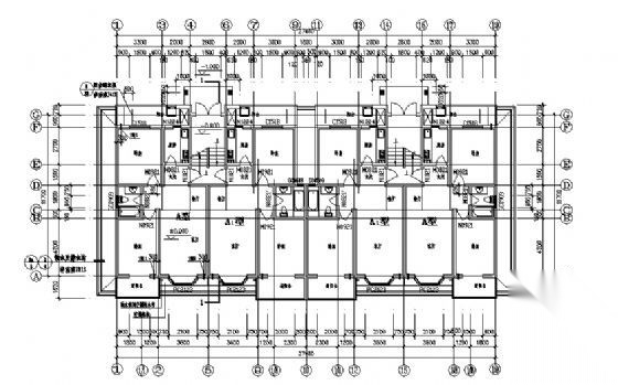 某六层住宅楼建筑施工图cad施工图下载【ID:149540185】