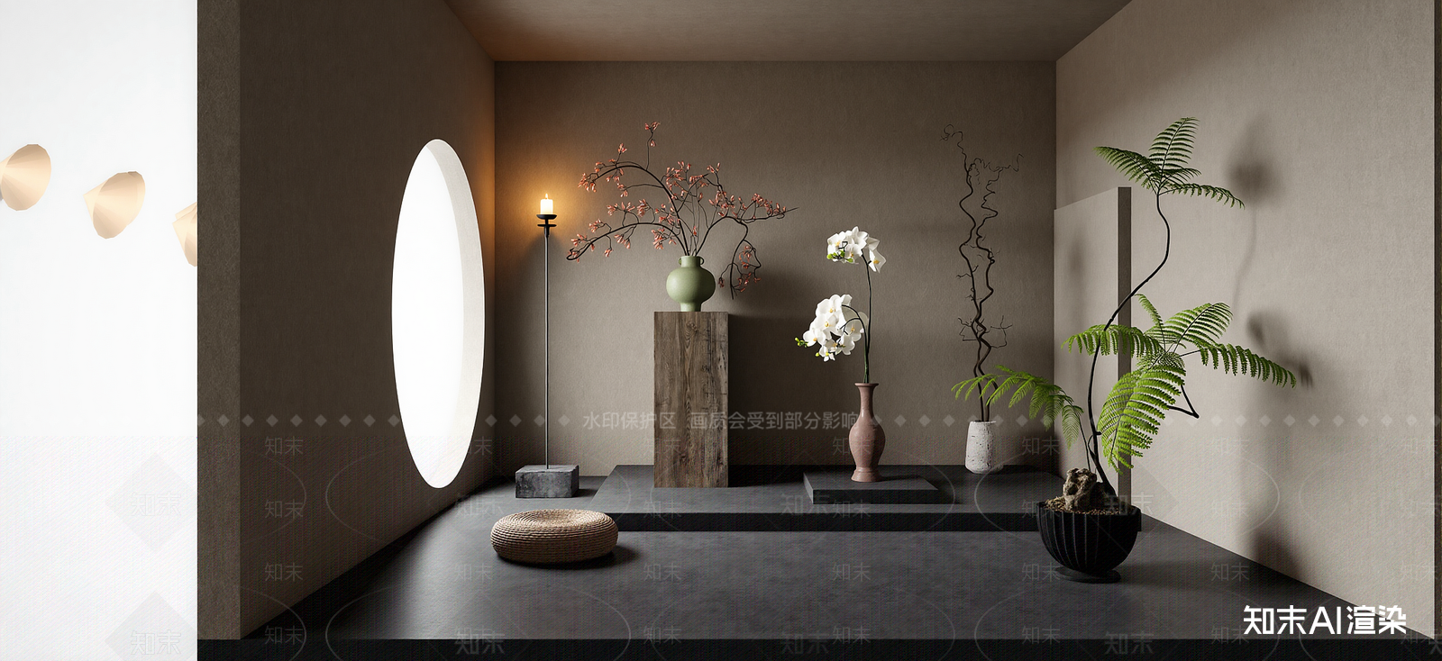 艺术展厅SU模型下载【ID:1222107480】
