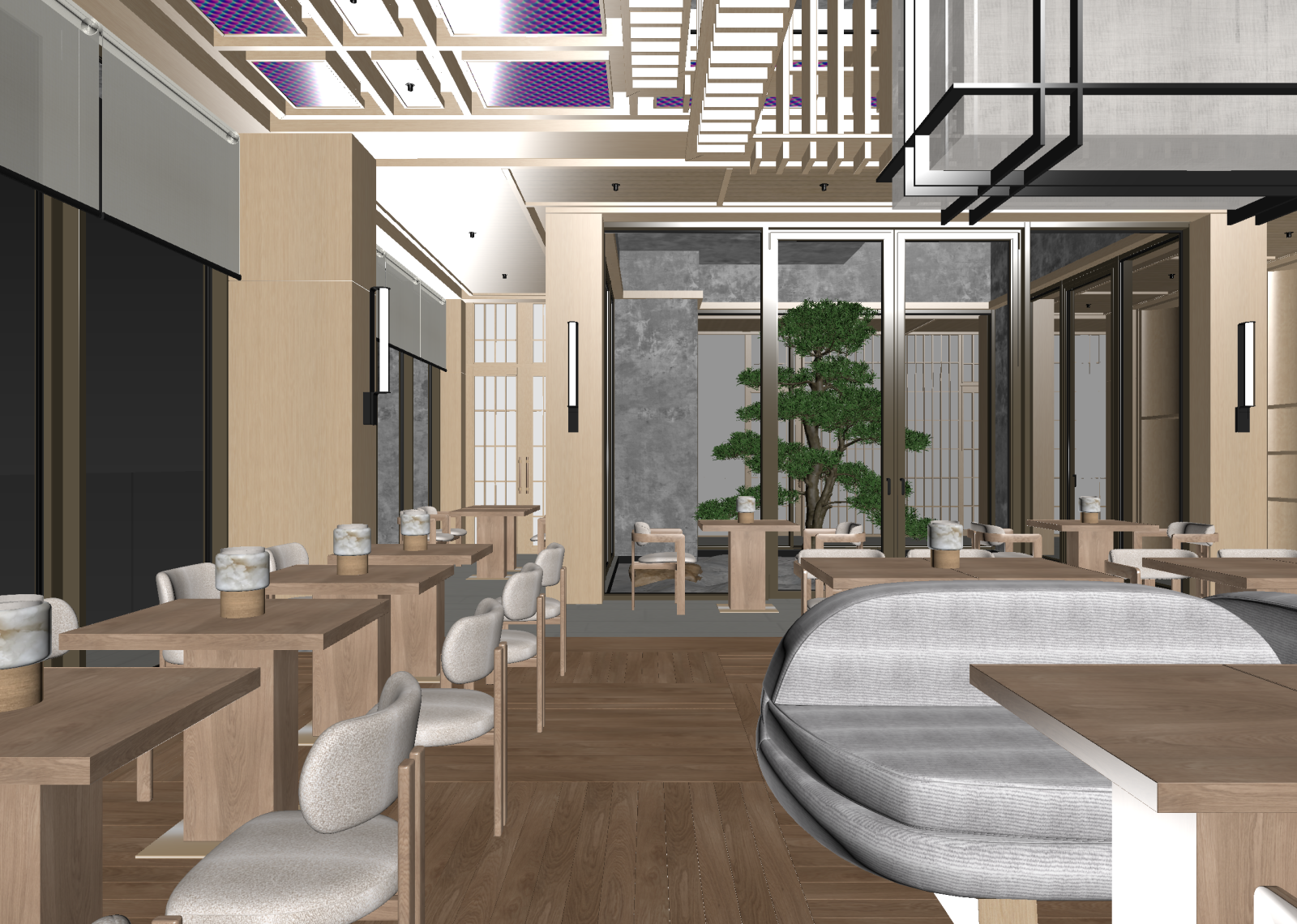 日式咖啡厅3D模型下载【ID:1214443038】