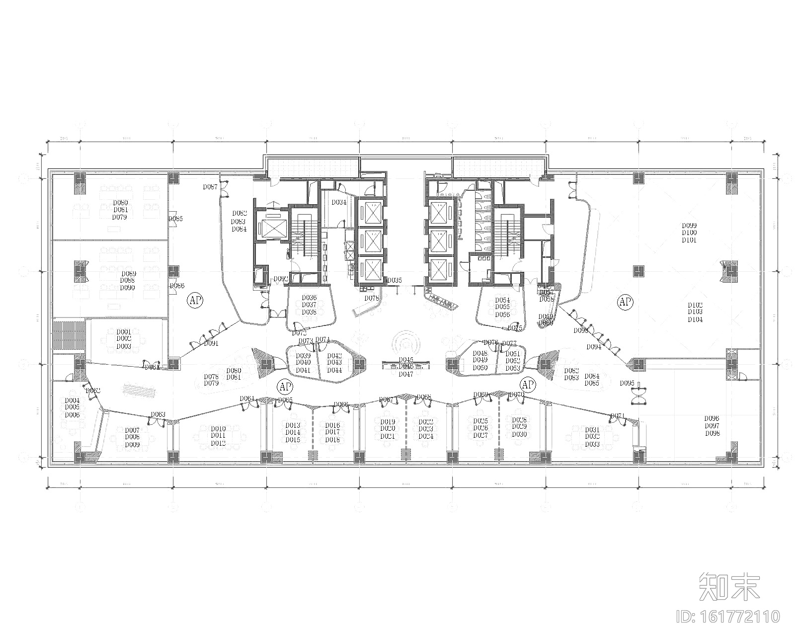 [上海]B&CO设计-利丰广场办公室CAD施工图+效果图+材料...施工图下载【ID:161772110】