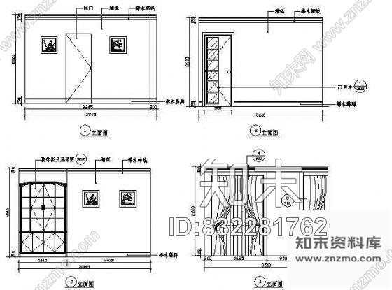 图块/节点棋牌室立面图3cad施工图下载【ID:832281762】
