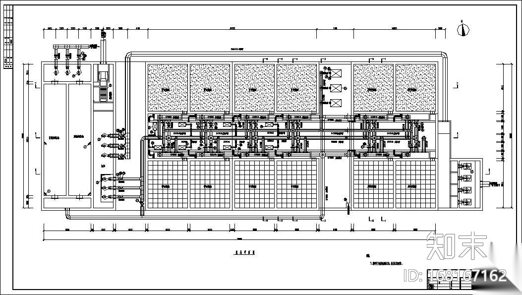 某污水处理厂生物滤池工艺图施工图下载【ID:168167162】