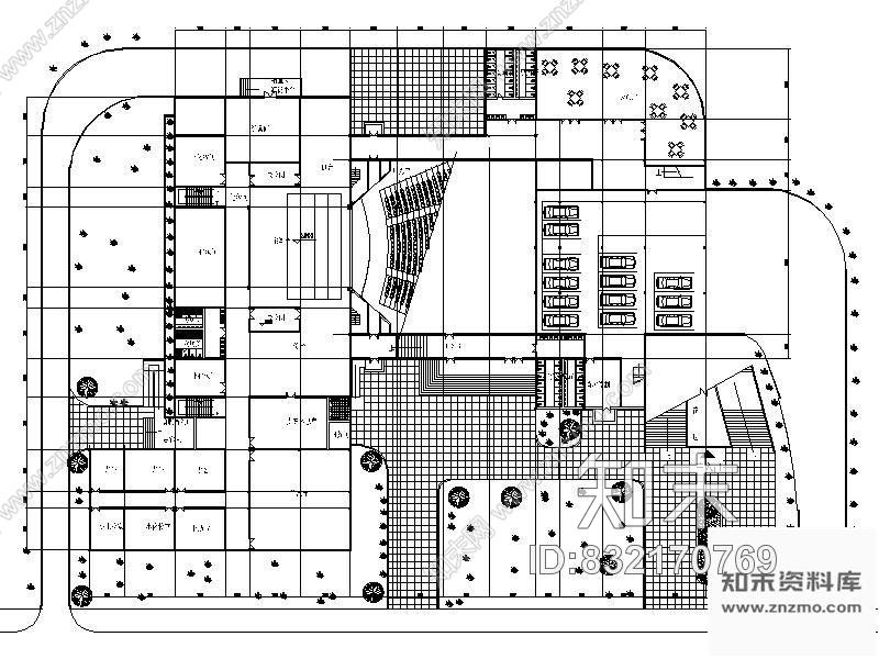 某大学多功能厅平面图施工图下载【ID:832170769】