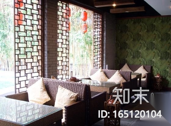 某中式风格茶楼装修图(含实景)cad施工图下载【ID:165120104】