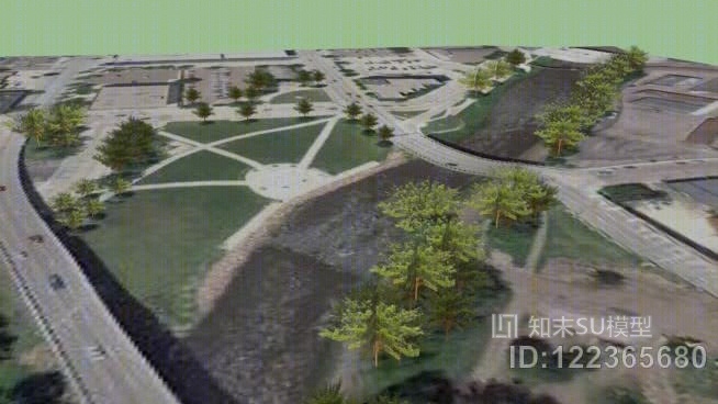 福威克公园树SU模型下载【ID:122365680】