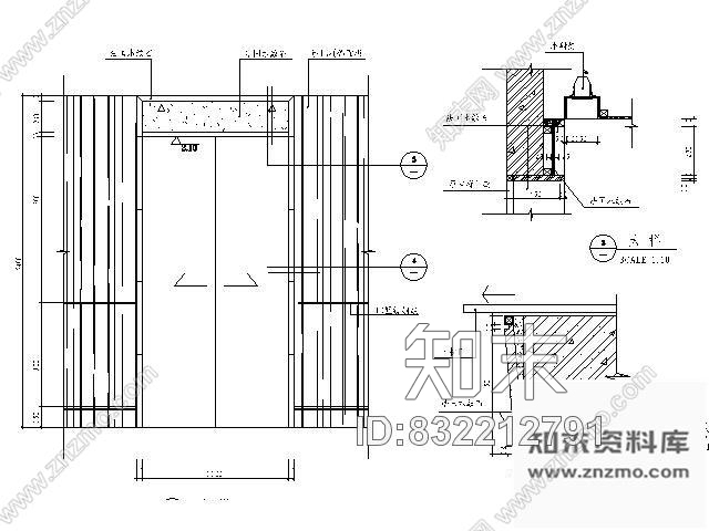 图块/节点酒店电梯门详图施工图下载【ID:832212791】