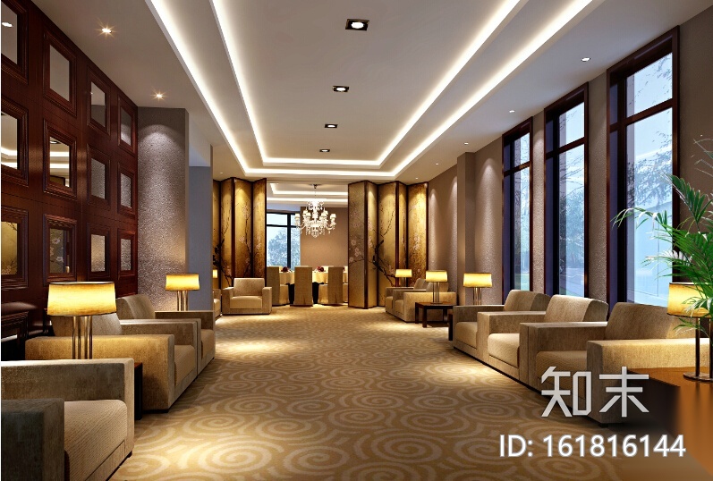 [浙江]精装时尚休闲会所设计施工图（含效果图）cad施工图下载【ID:161816144】