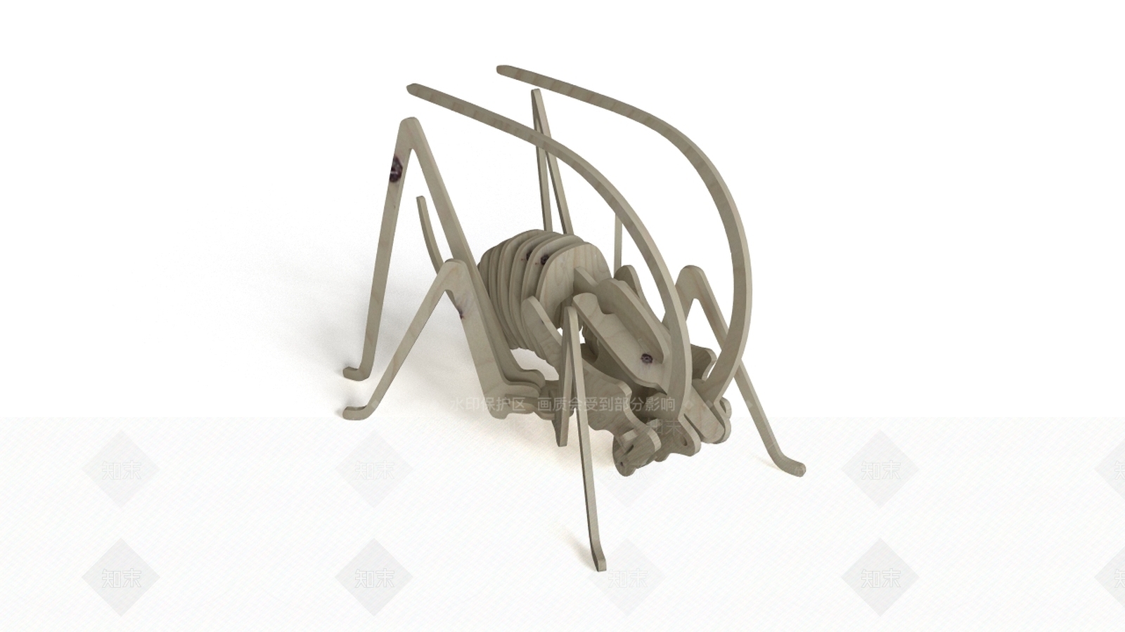 胶合板蚱蜢3D模型下载【ID:1162568775】