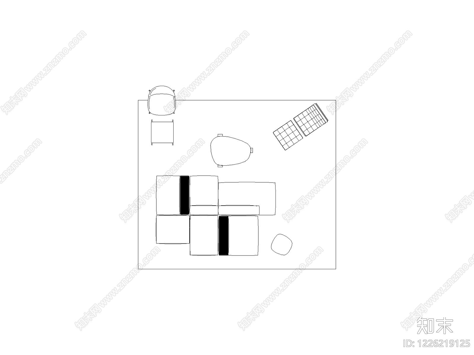 现代,极简家装图库CAD图纸