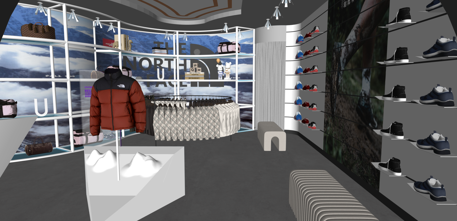 现代服装店SU模型下载【ID:1216016726】