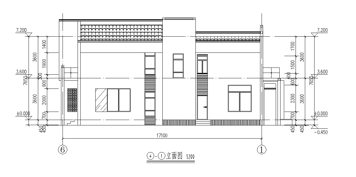 中式别墅CAD施工图（含景观庭院，室内布局，别墅立面...cad施工图下载【ID:160687162】