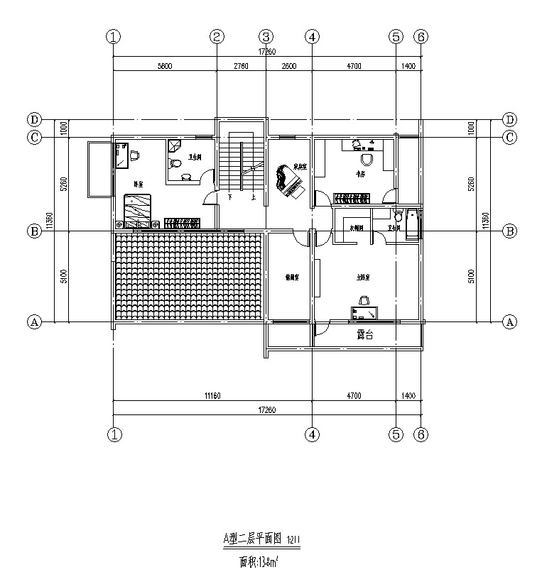 中式别墅CAD施工图（含景观庭院，室内布局，别墅立面...cad施工图下载【ID:160687162】